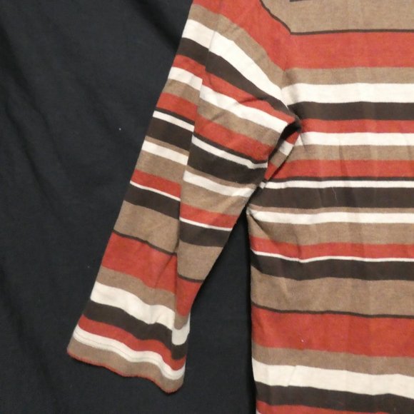CROFT & BARROW | large | 100% Prima Cotton | Striped Long-Sleeve Top | NWOT - Picture 10 of 14